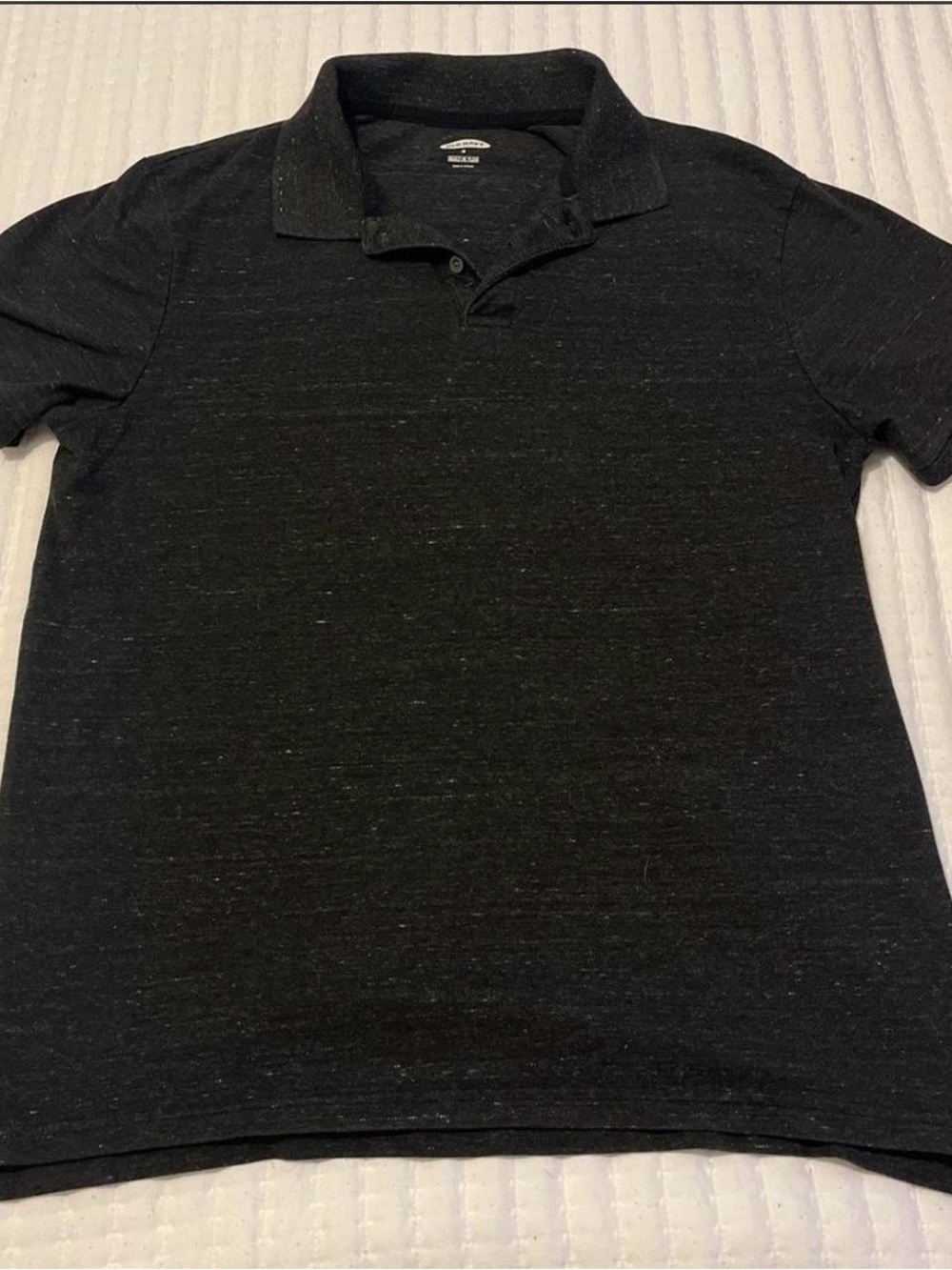 Old Navy Men's Black Heather Polo Shirt